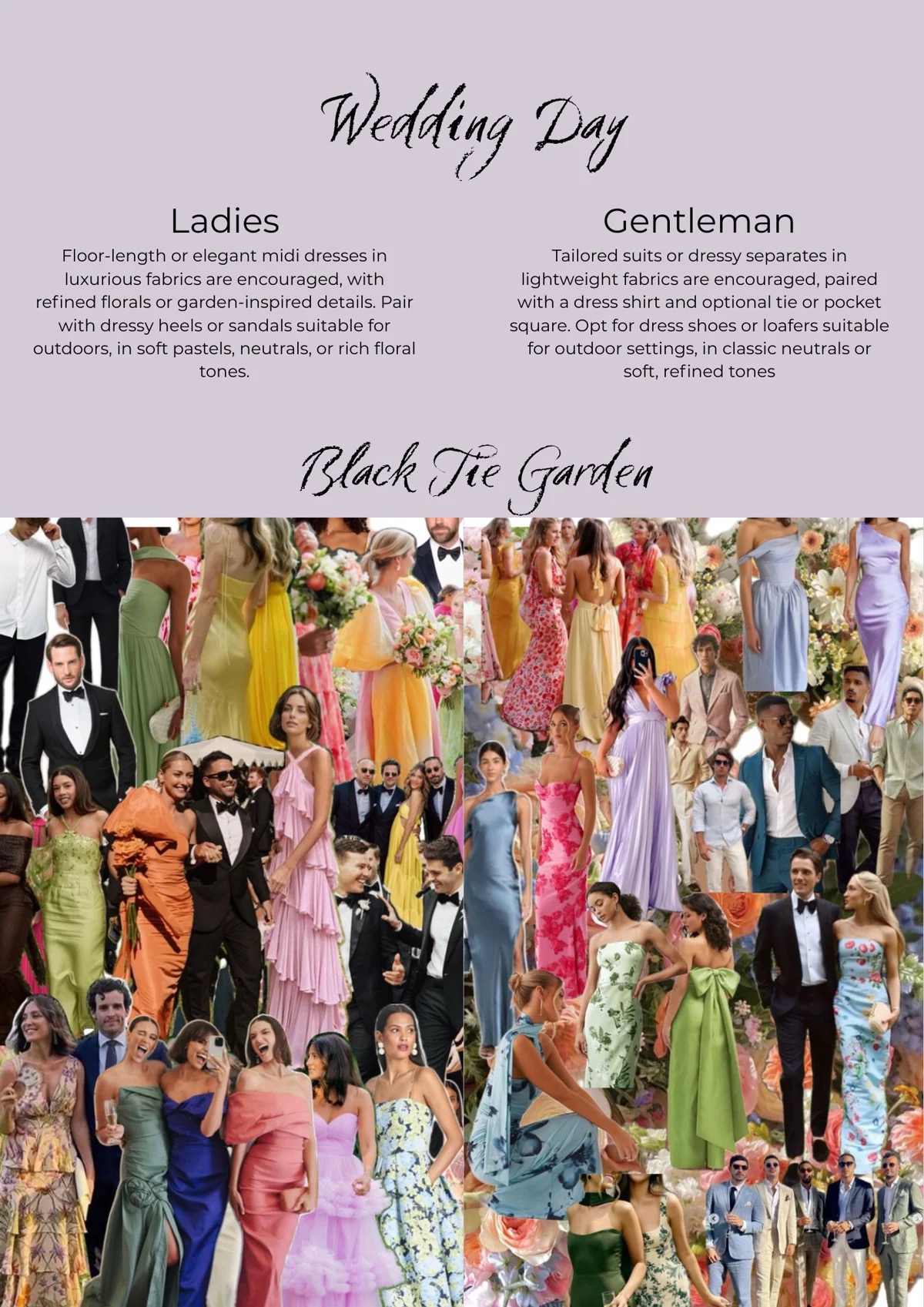 Dress code inspiration board